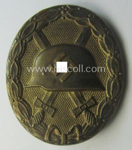 Superb - albeit non-maker-marked - example of a golden-class wound-badge …