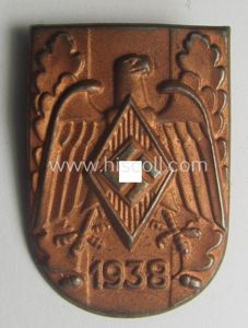 HJ- (Hitlerjugend-) ie. WHW-related day-badge (ie. 'tinnie') dated: '1938'