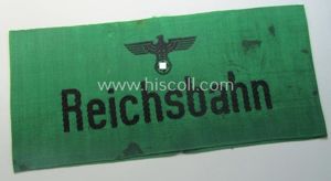 DRB- (ie. 'Deutsche Reichsbahn'-) related armband entitled: 'Reichsbahn' being of …
