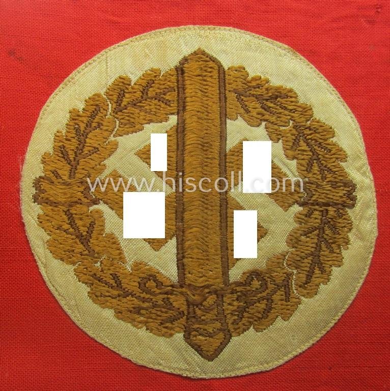 Moderately used and/or worn, linnen-based armband (ie. 'Armbinde') as was intended for usage by the staff of the: 'SA-Wehrmannschaften' (being a worn example that is void of a so-called: 'RzM'-etiket) — image 2