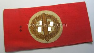 Moderately used and/or worn, linnen-based armband (ie. 'Armbinde') as was …