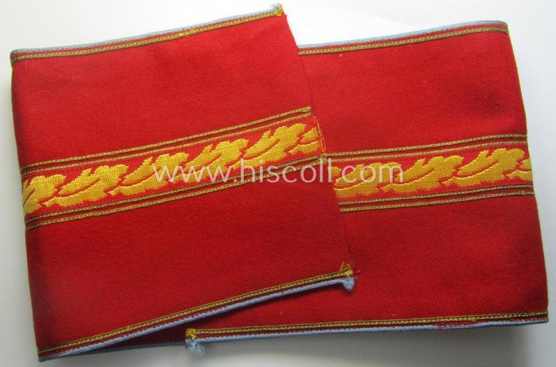 Stunning - and rarely encountered! - N.S.D.A.P.-type, 'smooth'-woolen-based armband (ie. 'Armbinde für politschen Leiter') as was intended for usage by an: 'N.S.D.A.P.-Ortsgruppenleiter' that still retains its period-attached 'RzM'-etiket — image 3