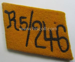 Single, SA (ie. 'Sturmabteilungen') collar-patch (ie. 'Kragenspiegel'): 'SA-Mitglied' serving within …