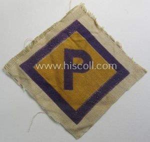 Neat, printed-version of a so-called: 'P'- (ie. forced-labour) breast-patch (ie. …