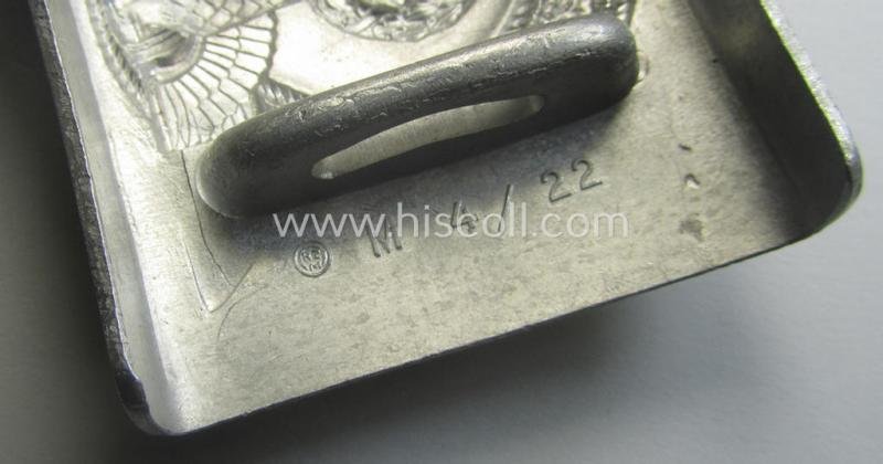 Stunning - and actually rarely encountered! - 'SA-Wehrmannschaften' belt-buckle being a clearly maker- (ie. 'RzM M4/22'-) marked example that comes in an overall wonderful- (ie. 'virtually mint'!-), condition — image 3