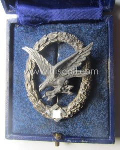 WH (LW) 'Fliegerschützen-Abzeichen mit Blitzbündel' being a maker- (ie. 'Wilh. …