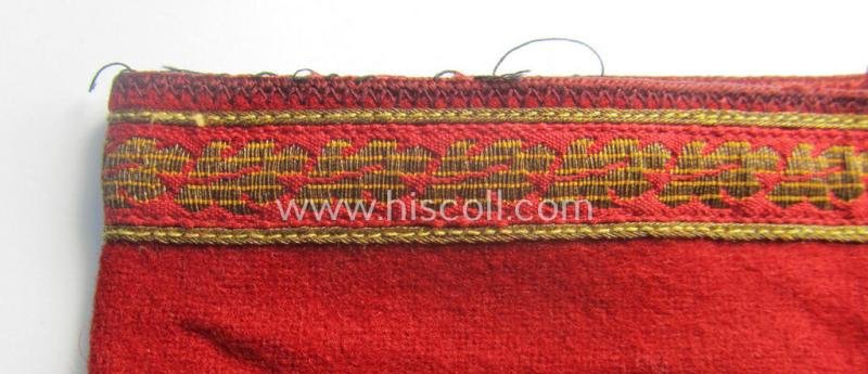 Stunning - and equally very rarely encountered! - N.S.D.A.P.-type, smooth-woolen-based armband (ie. 'Armbinde') as was intended for usage by an: 'N.S.D.A.P. Gauleiter eines Amtes' that still retains its period 'RzM'-etiket — image 3