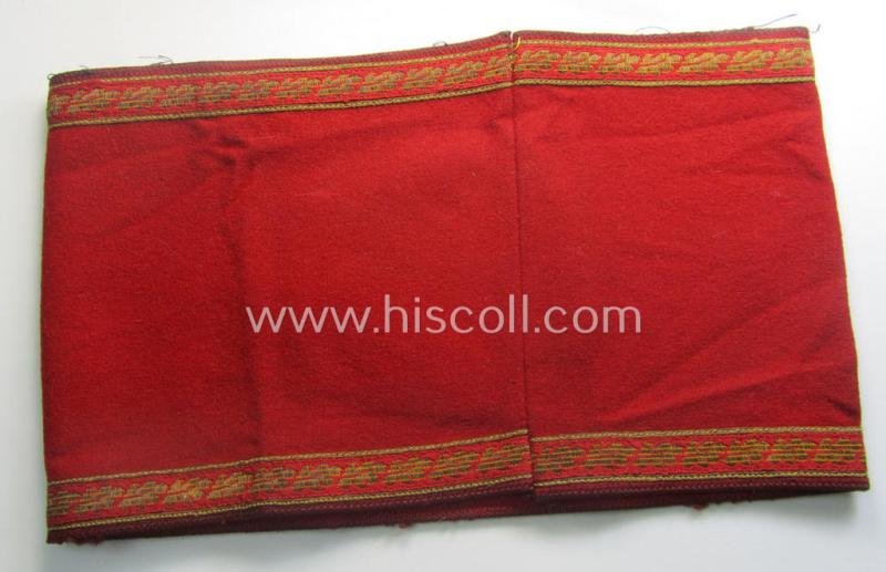 Stunning - and equally very rarely encountered! - N.S.D.A.P.-type, smooth-woolen-based armband (ie. 'Armbinde') as was intended for usage by an: 'N.S.D.A.P. Gauleiter eines Amtes' that still retains its period 'RzM'-etiket — image 4