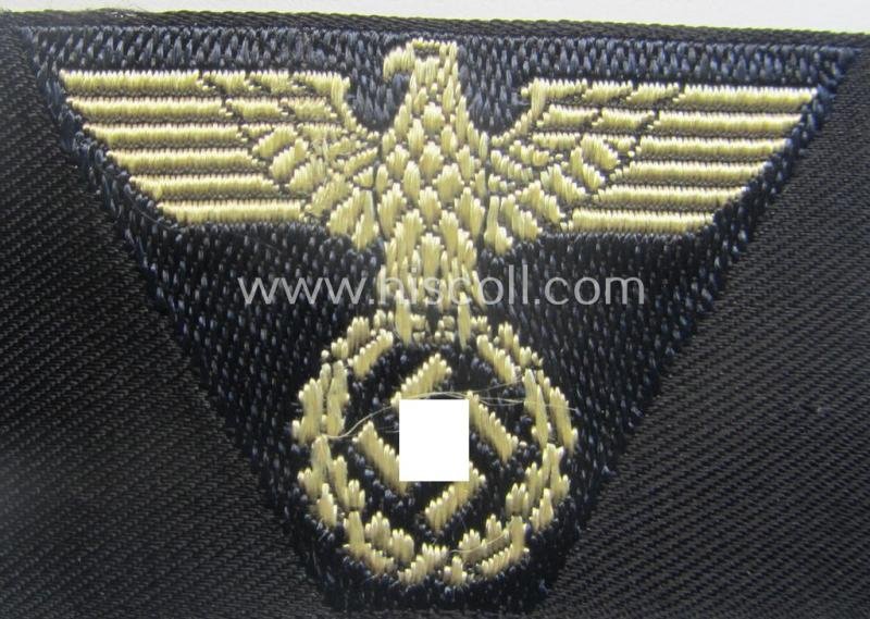 Unusual, so-called: 'DAF'- (ie. 'Deutsche Arbeitsfront'-) ie.: 'Werkschar'-related side-cap- (ie. 'Lagermütze'-) eagle as executed in the neat 'BeVo'-weave pattern — image 2