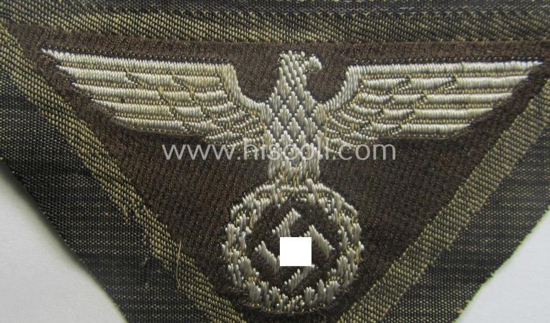 SA-related cap-eagle as was intended for the: 'Lagermütze' (ie. side-cap) being an example as woven on a typical brownish-coloured background and as such intended for generic 'SA'-usage — image 2