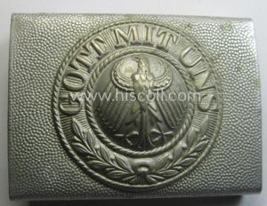 Unusual, 'Reichswehr'-period, silverish-coloured- and/or typical nickle-chrome-based belt-buckle (ie. 'Koppelschloss für …