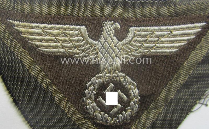 SA-related cap-eagle as was intended for the: 'Lagermütze' (ie. side-cap) being an example as woven on a typical brownish-coloured background and as such intended for generic 'SA'-usage — image 2