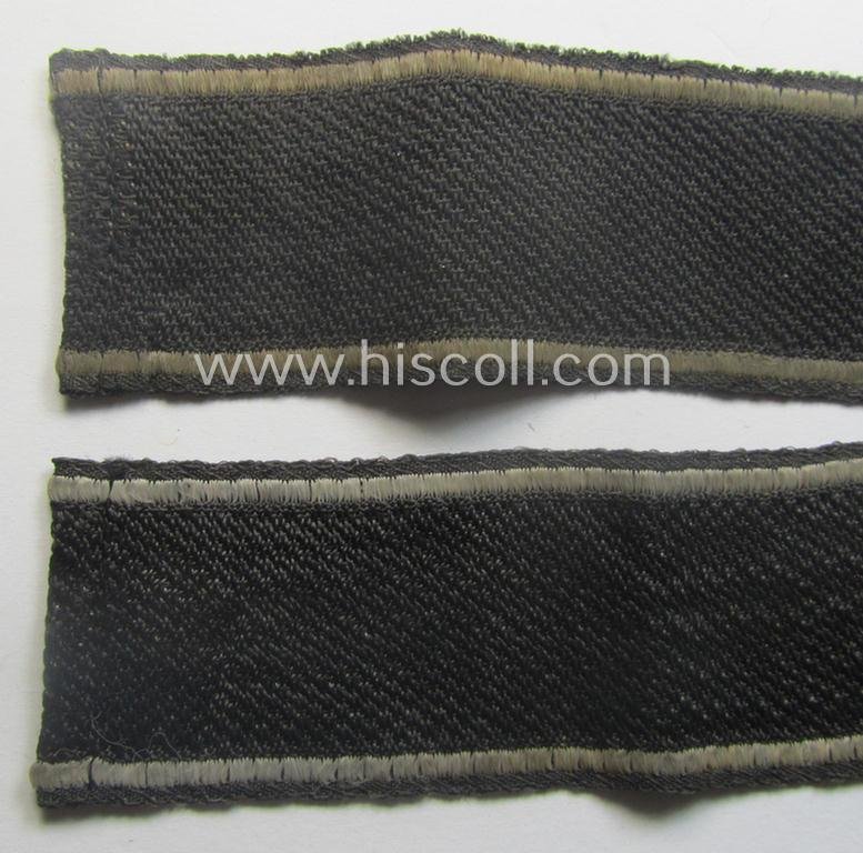 Truly used- and/or worn, Waffen-SS 1943/44-pattern cuff-title (ie. 'Ärmelstreifen') as executed in typical 'BeVo'-weave-pattern as was intended for a member within the: 17. SS-Pz-Gren.-Division 'Götz von Berlichingen' — image 7