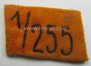 Single, SA (ie. 'Sturmabteilungen') collar-patch (ie. 'Kragenspiegel'): 'SA-Mitglied' serving within …