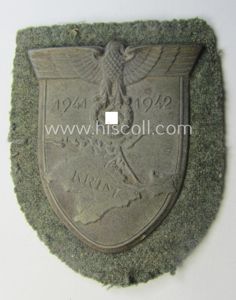 Truly worn- and/or tunic-removed, WH (Heeres o. Waffen-SS) 'Krim'-campaign-shield
