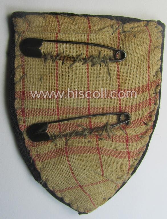 Truly used - and/or unsually confectioned! - RAD (ie. 'Reichsarbeitsdienst') officers'-pattern sleeve-badge (or: 'Dienststellenabzeichen') bearing the specialist- ie. unit-designation: '314/3' — image 3