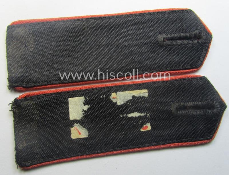 Pair of bright-red-piped, so-called: 'Allgemeine-HJ' (ie. Hitlerjugend) shoulderstraps as intended for usage by a: 'Hitlerjunge' who served within: 'Bann 70' (70 = 'Bann Saarbrücken' in the 'Gebiet West Westmark o. West Saarpfalz') — image 3