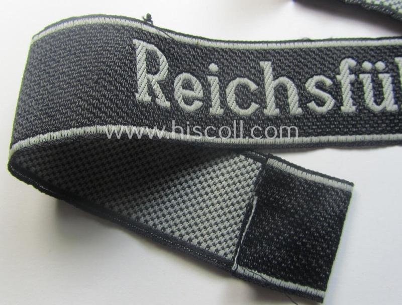 Truly worn Waffen-SS 1943/44-pattern cuff-title (ie. 'Ärmelstreifen') as was intended for a member serving within the: 16. SS-Panzer-Grenadier-Division 'Reichsführer SS' — image 2