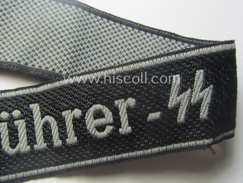 Truly worn Waffen-SS 1943/44-pattern cuff-title (ie. 'Ärmelstreifen') as was intended for a member serving within the: 16. SS-Panzer-Grenadier-Division 'Reichsführer SS' — image 3