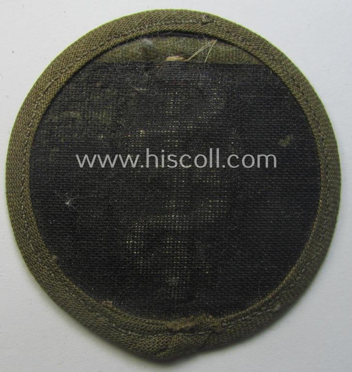 WH (Heeres) 'tropical'-issued, trade- and/or special-career insignia (ie. machine-embroidered 'Laufbahn- o. Tätigkeitsabzeichen') as was intended for an army: 'Sanitäter' (or medical-orderly) — image 2