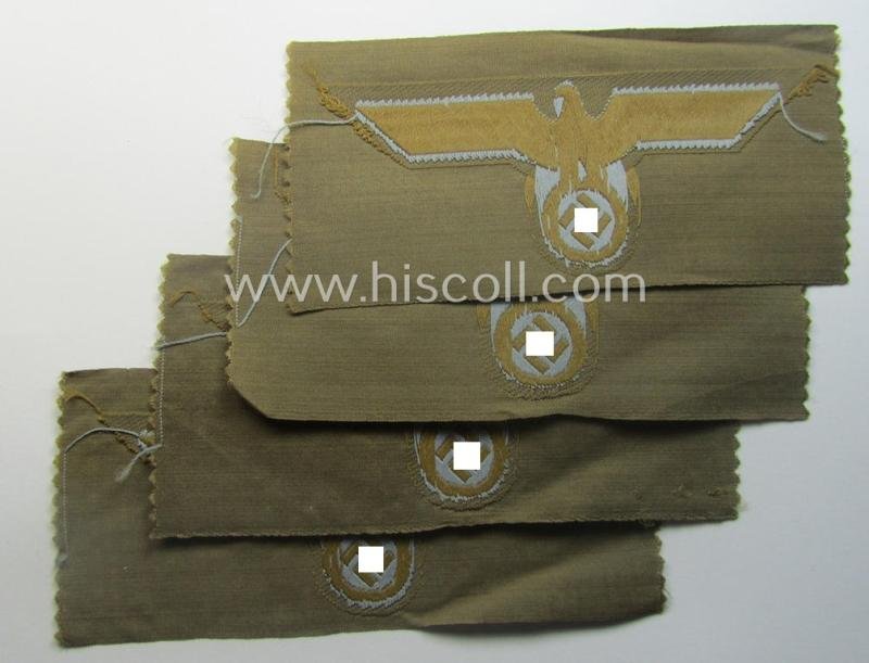 WH (Heeres) 'tropical-issue' (ie. DAK or: 'Deutsches Afrika Korps'-related-) breasteagle, as executed in neat so-called: 'BeVo'-weave style that comes in a 'virtually mint- ie. unissued'-, condition — image 5