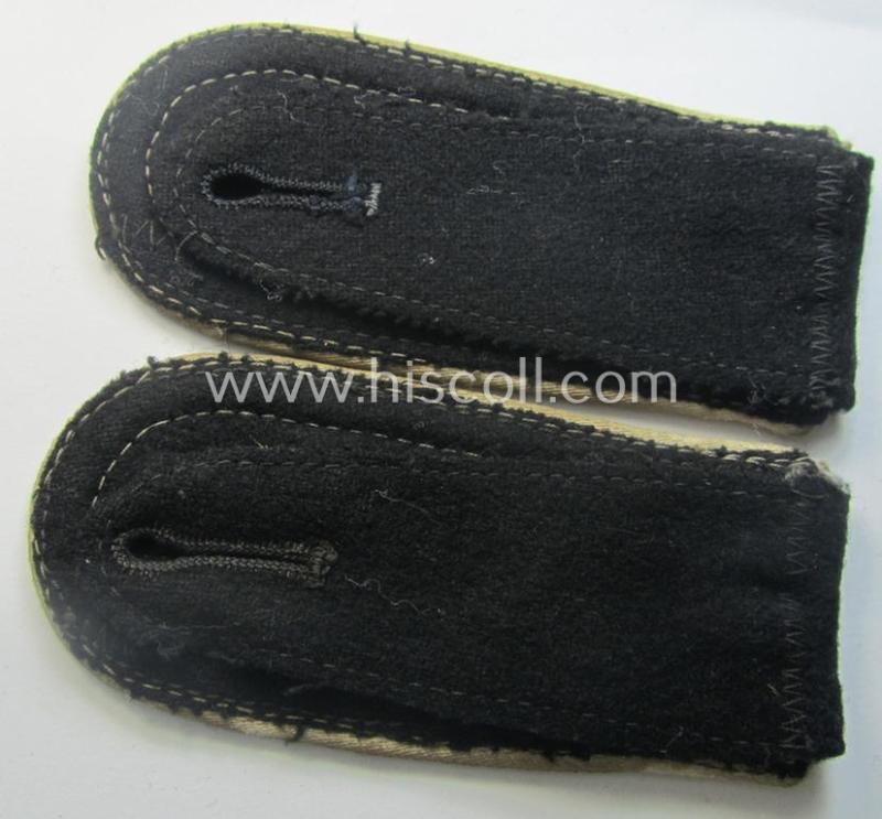 Pair of Waffen-SS NCO-type shoulderstraps as piped in the white-coloured branchcolour as was intended for usage by an: 'SS-Unterscharführer' who served within the: 'Waffen-SS Infanterie-Trpn.' — image 3