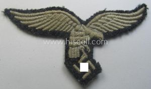 WH (Luftwaffe) EM- (ie. NCO-) 'down-tailed'-pattern breast-eagle