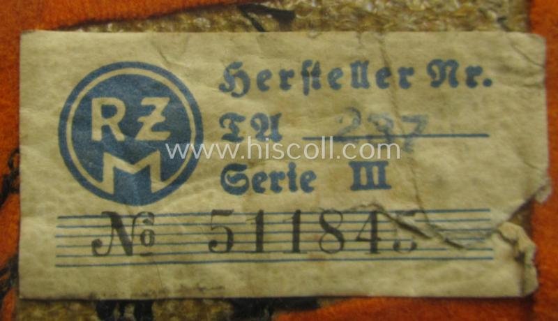 Single, SA (ie. 'Sturmabteilungen') collar-patch (ie. 'Kragenspiegel'): 'SA-Mitglied' serving within the: 'SA-Standarte 99/IV' ('SA-Gruppe Elbe o. Neckar') — image 3