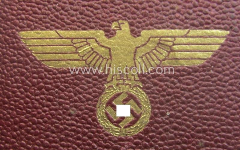 Hardly used, WH Czech-occupation- (ie. 'Anschluss'-) medal: '1. Oktober 1938' that comes stored in its bordeaux-red-coloured- and/or non-maker-marked etui as issued — image 6