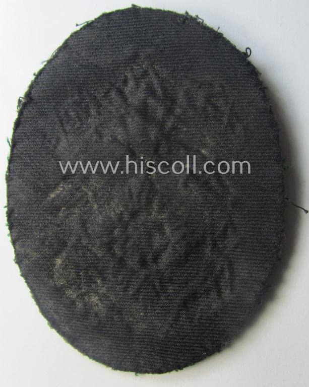 Interesting - and with certainty fairly rarely seen! - neatly hand-embroidered, so-called: 'Reichsbund Deutsche Jägerschaft' (ie. 'DJV') arm-patch (ie. 'Ärmelabzeichen') — image 4