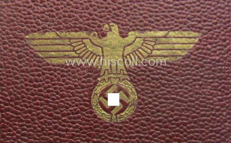 Hardly used, WH Czech-occupation- (ie. 'Anschluss'-) medal: '1. Oktober 1938' that comes stored in its bordeaux-red-coloured- and/or non-maker-marked etui as issued — image 7