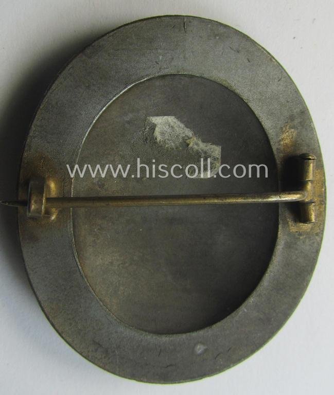 Unusally seen, 'Reichsnährstand'- (ie. 'RNSt.'-) related loyal-service brooch ('Brosche') being a non-maker-example showing the (Runic-styled!) text: 'Reichsnährstand - Landesbauernschaft Bayern - für 20 Jahre Treue Dienste' — image 2