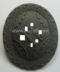 Unusally seen, 'Reichsnährstand'- (ie. 'RNSt.'-) related loyal-service brooch ('Brosche') being …