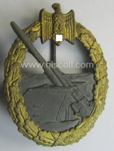 WH (Kriegsmarine) 'Marine-Artillerie-Abzeichen' being a typical non-maker-marked- and/or zinc- (ie. …