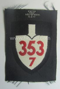 'BeVo'-woven, enlisted-mens'- (ie. NCOs'-) pattern so-called: RAD (ie. 'Reichsarbeitsdienst') sleeve-badge …