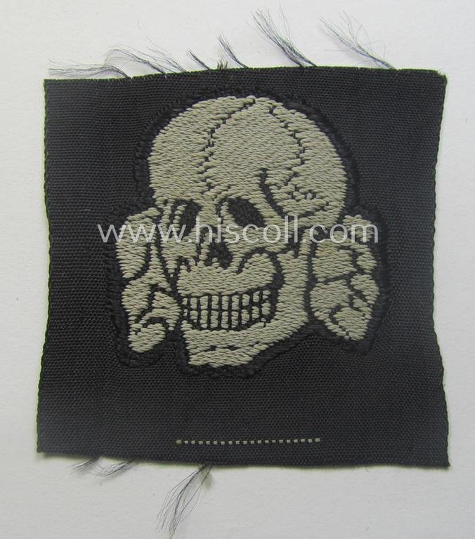 Waffen-SS, 'BeVo'-woven-style skull- and cap-eagle-set (ie. 'Totenkopf- u. Adler-Effektensatz für Schiffchen o. Einheitsfeldmütze') — image 3