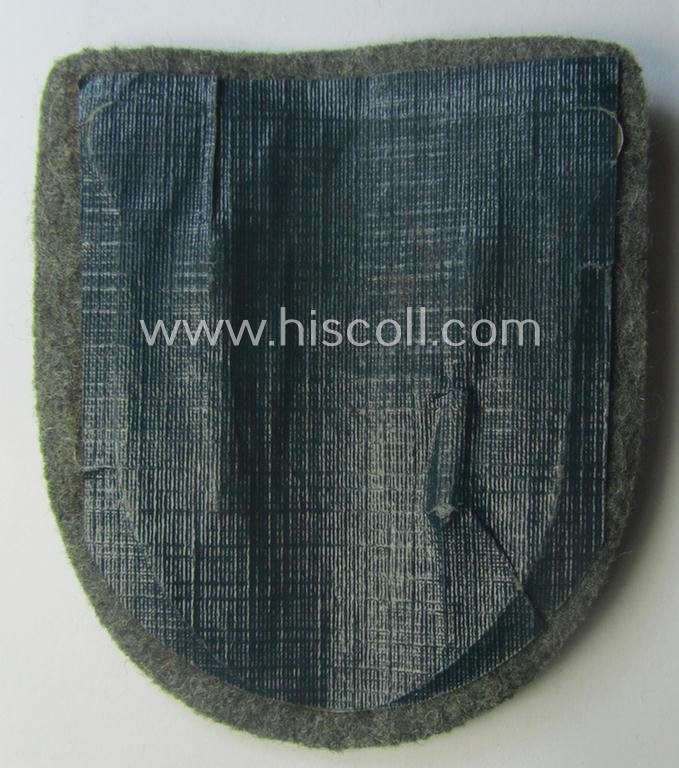 WH (Heeres ie. Waffen-SS) 'Krim'-campaign-shield (by the maker: 'Friedrich Orth') that comes stored in its period (and rarely seen!) 'Zellstoff'-based pouch and that comes in a probably issued- (albeit still 'virtually mint'-), condition — image 4