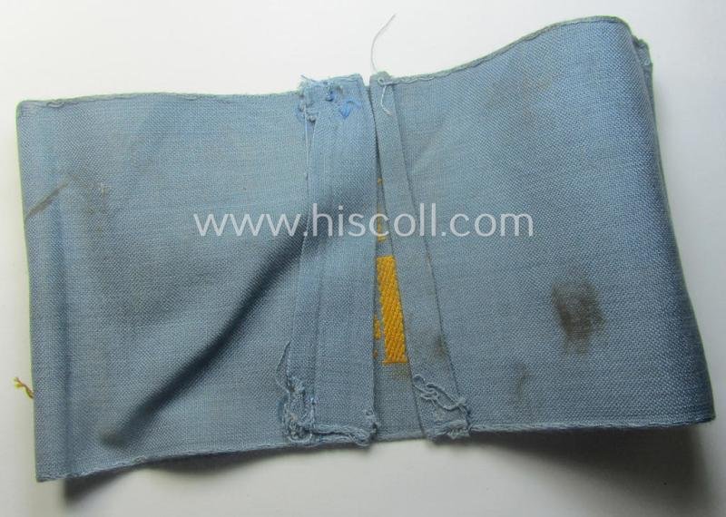 Truly used- and/or worn, WH (Heeres) related armband (ie. 'Armbinde') entitled: 'Front-Sammelstelle' — image 5