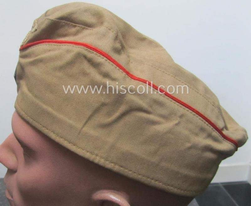 Early-pattern, HJ (ie. Hitlerjugend) beige- (ie. tan-) coloured, 'M34'-pattern side-cap (ie. 'Schiffchen o. Sommermütze nach Vorschrift der RJF') being a minimally used example — image 4