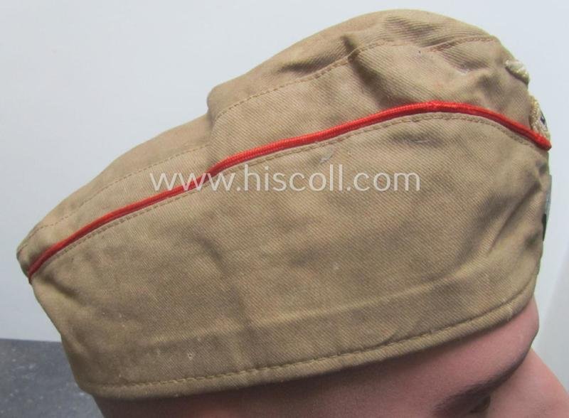 Early-pattern, HJ (ie. Hitlerjugend) beige- (ie. tan-) coloured, 'M34'-pattern side-cap (ie. 'Schiffchen o. Sommermütze nach Vorschrift der RJF') being a minimally used example — image 5