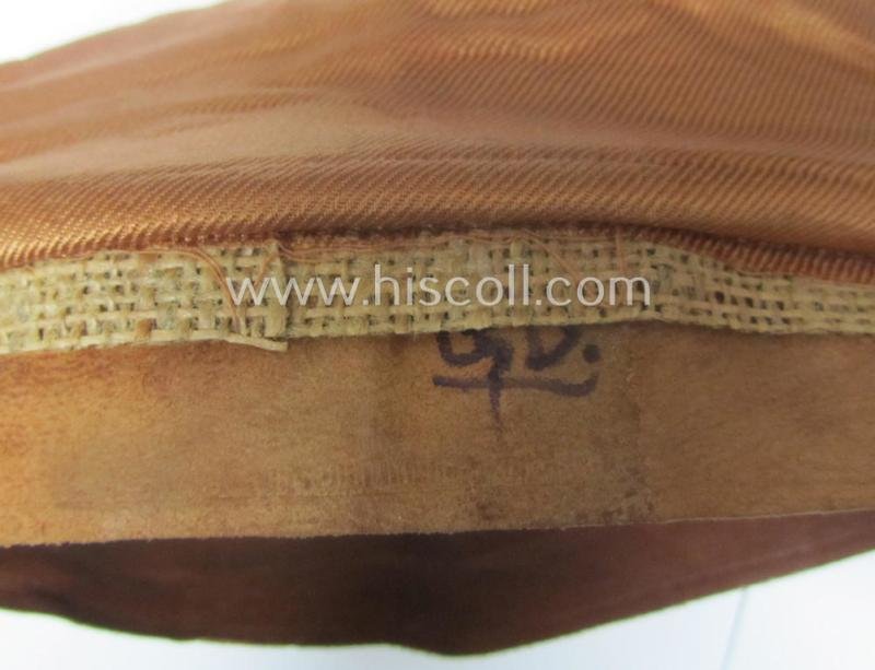 Early-pattern, HJ (ie. Hitlerjugend) beige- (ie. tan-) coloured, 'M34'-pattern side-cap (ie. 'Schiffchen o. Sommermütze nach Vorschrift der RJF') being a minimally used example — image 7