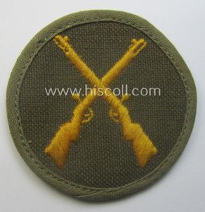 WH (Heeres) 'tropical'-issued, trade- and/or special-career insignia (ie. machine-embroidered 'Laufbahn- …