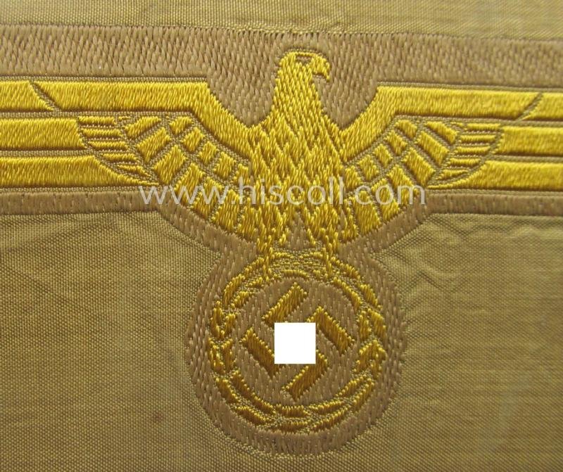 WH (Kriegsmarine) 'tropical-issue' (ie. DAK or: 'Deutsches Afrika Korps'-related-) breasteagle, as executed in neat so-called: 'BeVo'-weave style that comes in a 'virtually mint- ie. unissued', condition — image 2