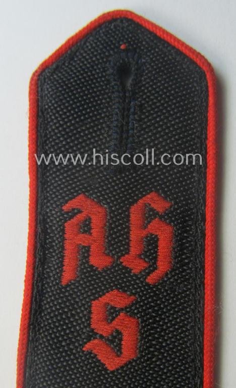 Superb - and rarely encountered! - red-piped, so-called: 'Allgemeine' HJ ('Hitlerjugend') shoulderstrap as was intended for a student who served within one of the: 'Adolf Hitler Schulen' — image 2