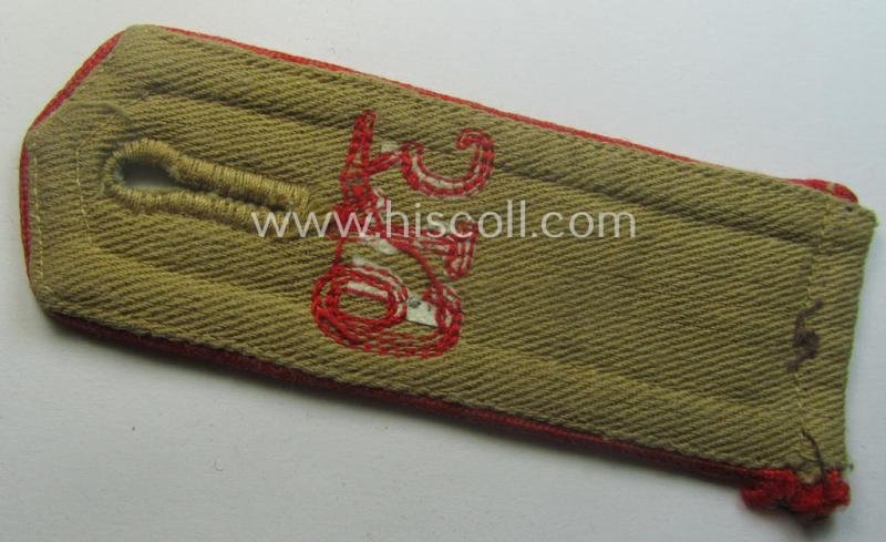 Early-pattern, 'HJ'- (ie. 'Hitlerjugend'-) shoulderstrap for usage by a: 'Hitlerjunge' who was attached to the: 'Oberbann I - Bann 319' (Bann 319 = 'Bann Ansbach' situated in the 'Gebiet Süd Franken') — image 3