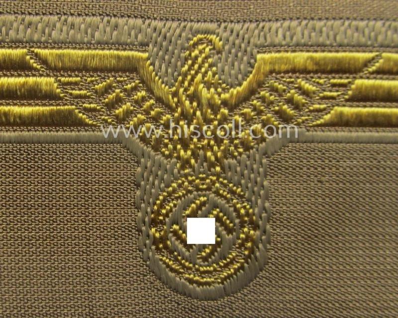 WH (KM) 'tropical-issue' (ie. DAK or: 'Deutsches Afrika Korps'-related-) side-cap-eagle as executed in 'BeVo'-weave-pattern (that comes in an overall very nice- ie. 'virtually mint' condition) — image 2