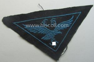 WH (LW- ie. Hitlerjugend-) related, machine-embroidered breast-badge: 'Flakhelfer'