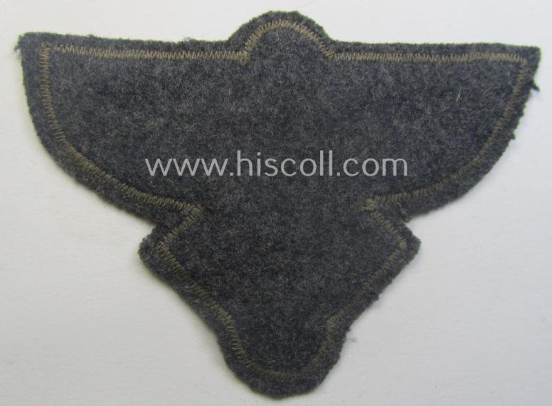 Bluish- (ie. silver-) coloured, so-called: N.S.F.K.- (or: 'National Socialistisches Flieger Korps') breast-eagle being a nicely woven- (and officers'-pattern) example that comes mounted on its piece of bluish-grey-coloured linnen — image 3