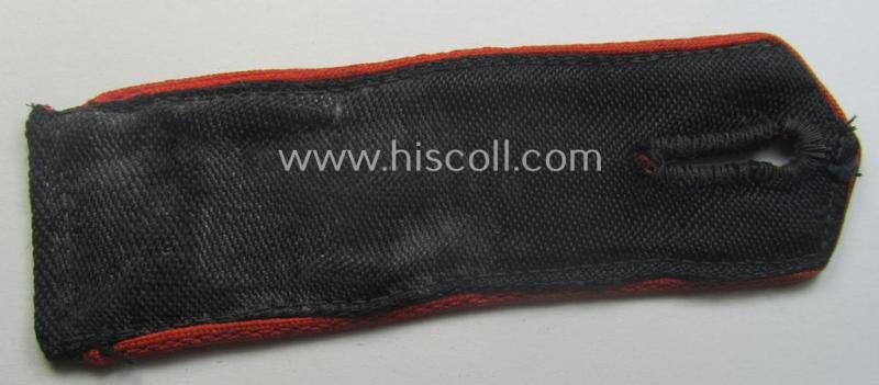 Superb - single but nevertheless rarely found! - bright-red-piped and neatly 'cyphered': 'Allgemeine' HJ ('Hitlerjugend') shoulderstrap as was intended for - and worn by! - a: 'Hitlerjunge' serving within the: 'Leibstandarte München' — image 3