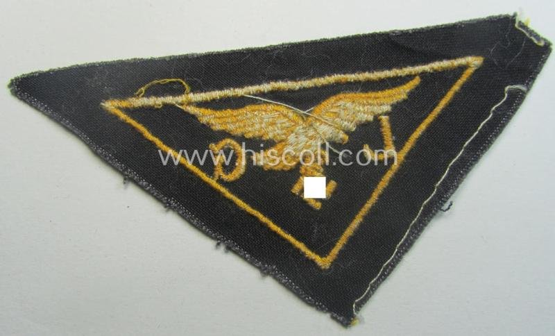 WH (LW) related- (EM- ie. NCO-pattern) machine-embroidered breast-badge ie. eagle-device showing the characters: 'L' and 'G' as was (I deem) specifically intended for staff working within the WH 'Generalluftzeugmeister'- (ie. 'GL'-) organisation — image 3